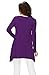 WT953 Womens Round Neck Long Sleeve Rib Trapeze Tunic Top XXXL Purple