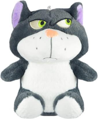 Image of Black Small Cat Huggable Soft Toy Teddy Bear Adorable Plush Toys for Kids & Babies Cuddly Animal Stuffed Toy Safe & Gifts for Toddlers, Boys & Girls (Angry cat 30cm