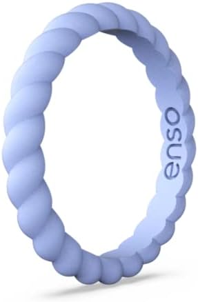 Enso Rings Braided Stackable Silicone Ring - Ocean Breeze - 10