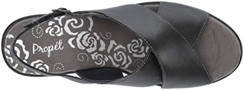 Propét Women's Luna Wedge Sandal, Black, 6 2E US | Image 4