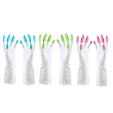 Reusable Waterproof Household Antibacterial Latex Gloves for Kitchen Dish Washing Laundry Cleaning Medium