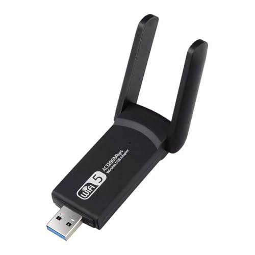 WiFi Dongle | 1300Mbps Wifi Adapter | 3.0 USB WiFi 5dBi Dual Band | 2.4GHz/5GHz | Wireless Adapter | PC/Desktop/Tablet/Laptop | Support Windows 11/10/8/7/Vista/XP, Mac OS | No CD