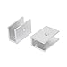 Aexit 40mmx18mmx27mm Zinc Fall Protection Alloy Rectangle Shaped Glass Clamps Safety Clips Clip 2pcs