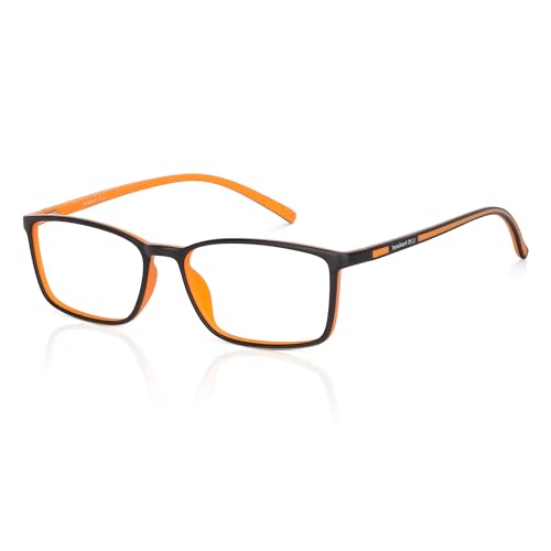 LENSKART BLU | Zero Power Blue Cut Computer Glasses | Anti Glare, Lightweight & Blocks Harmful Rays | 100% UV Protected | Full Rim Rectangular | For Men & Women | Medium | LB E13527