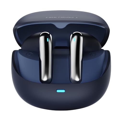 Image of Fire-Boltt Aero Fit TWS Earbuds with Custom EQ, Bluetooth 5.4 Wireless Earphones, 50H Playtime, Fast Charging Case, 50ms Low Latency Gaming & Touch Controls Blue