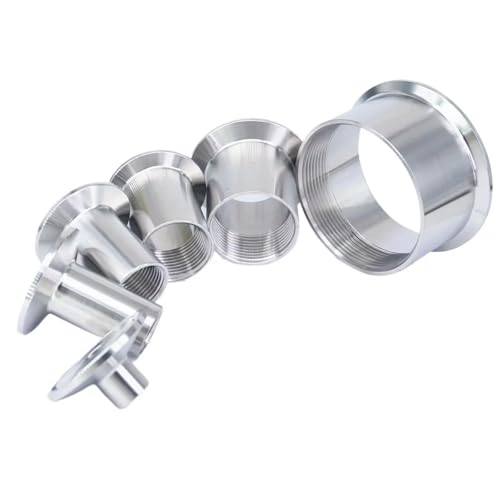 Conector para reparar fugas con rosca BSPT de 3/8 y virola Tri Clamp 50.5mm en acero 304 3