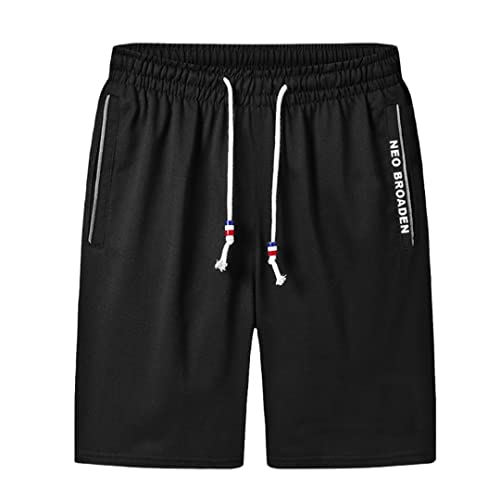 Short de sport décontracté d'été pour homme noir 3XL AXEBHPED