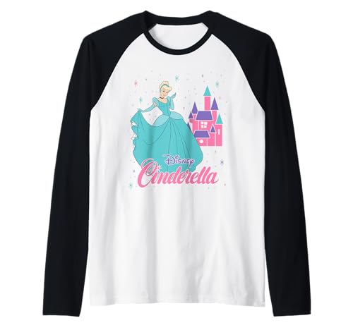 T-shirt Cendrillon Disney Vintage : Manches Raglan Imprimé Rétro Premium
