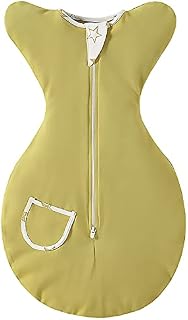 ZIGJOY Baby Swaddle Transition Sleeping Bag with Arms Up Cotton Baby Wearable Blanket with 2-Way Zipper Lightweight Newborn Swaddle for 3-6 Months Boy Girl Infant Coral