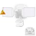 Dusk-to-Dawn Security Lights with Motion Sensor, 5000K Daylight White, ETL Certified, IP65 Outdoor, 110V 120V Dual-Head Rotatable LED Flood Light for Porch, Garage, Yard, Driveway, EMANER