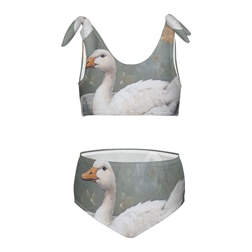 Goose in Tub Painting Girls Bikini Sets 2 Piece Swimsuits Bathing Suit Swimwear