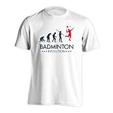 [アートワークスコウベ] バドミントン Tシャツ 半袖 練習着 ドライ バドミントンエボリューション ユニセックス L ホワイト