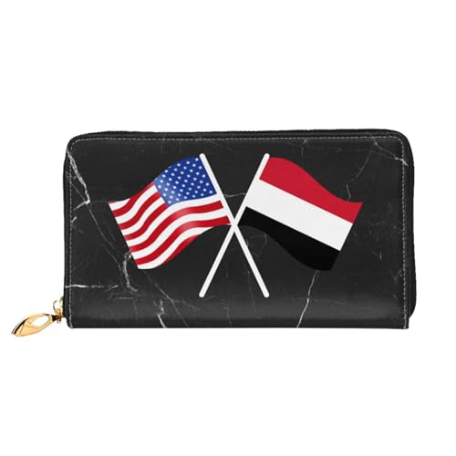 American And Yemen Flag Wallet Card Bag2