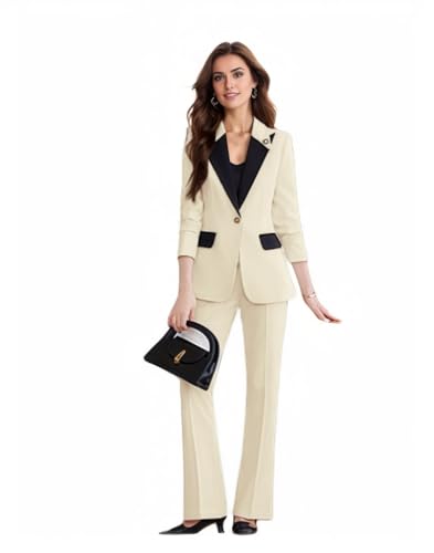 Plus Size Business Womens Suitng Tuxedo Set Pant Suits for Women Dressy for Wedding Guest