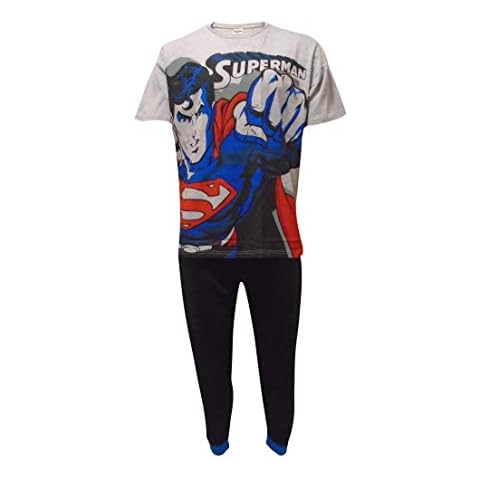 Mens DC Superman Pyjamas 31543 Black/Grey Small Cover