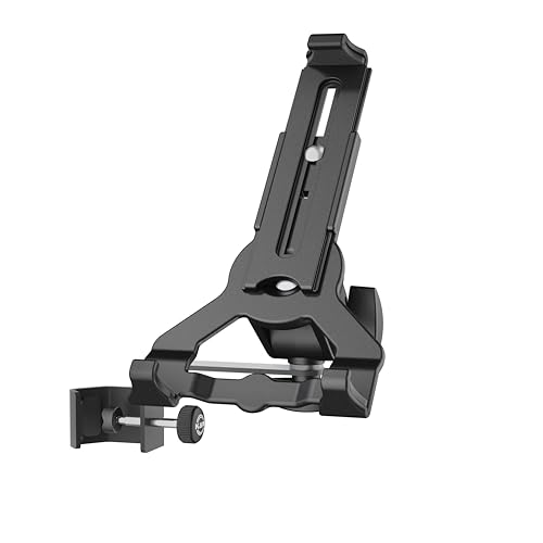 K&M 19765 Supporto per tablet in plastica bio - accessori per aste di microfono, inclinabile - compatibile con le marche più popolari