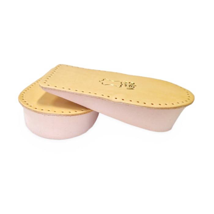 Vaya Medical Nivello Plantillas ortopédicas para elevar el talón, 5 mm, para zapatos de piel de oveja, cuña ortopédica, plantillas para zapatos, 1 par, color marrón, talla 38-40