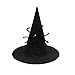 Produktbild PLOT Halloween Hexenhut für Damen Magic Hat Party Spielzeug Cosplay Kostüme für Erwachsene Magician Schwarz Deluxe Sharp Tip Mützen Hüte mit Spinne Hexenhüte 38cm