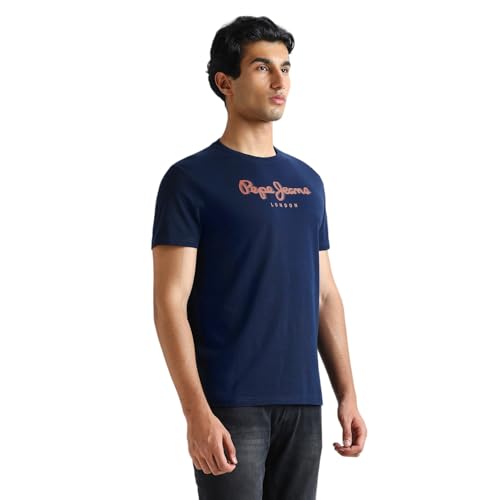 Image of Pepe Jeans Men T-Shirt|Cotton|Slim Fit