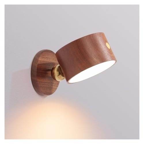 Image of KUNYOS 360° Rotating Wall Mounted Lamp Dimmable Magnetic Mountain Night Light Touch Control Double-Sided LED Sconce(Dark Wood Color)