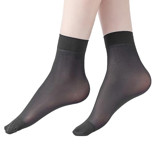 Generisch Pack de 10 calcetines de nailon para mujer y medias hasta el tobillo, Bk2, Talla única
