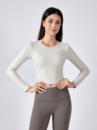 Image of ABOCIW Women Twist Back Workout Top with Built in Bra Cap Sleeve Pilates Yoga Crop Top Athletic Gym Shirt
