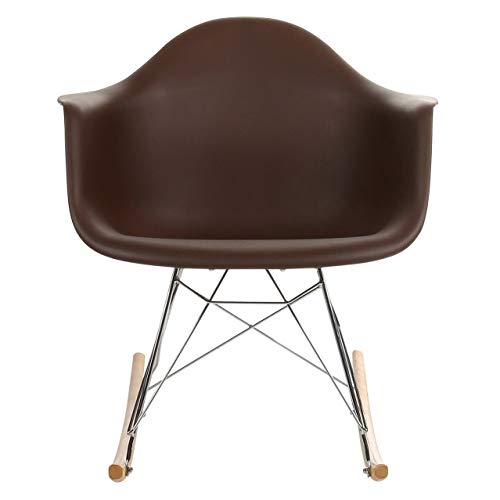 Joseph Allen Home Mid-Century Modern Rocking Chair, Brown