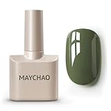 MAYCHAO 15ML Gel Nail Polish 1Pc Matcha Green Gel Polish Soak Off UV LED Nail Polish Nail Art Starter Manicure Salon DIY at Home, 0.5 OZ