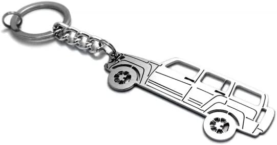 Keychain With Ring Suitable for For Hummer H3 Car Enthusiasts Steel Key Pendant Chain Automobile Gift Car Design Accessories Laser Cut