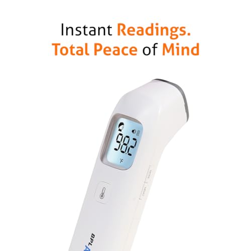 Image of BPL Medical Technologies Accudigit F4 Non Contact Infrared Thermometer - Fast & Accurate Forehead Thermometer for Adults & Kids (White)