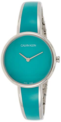 Calvin Klein Damen Analog Quarz Uhr mit Edelstahl Armband K4E2N11L