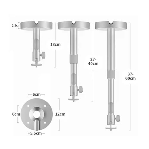 Support fixe de projecteur plafond et bras de suspension télescopique taille M - 2