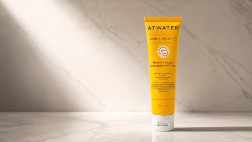 ATWATER Skin Armor Mineral Face Sunscreen SPF 50+ Moisturizer, 1.7 oz