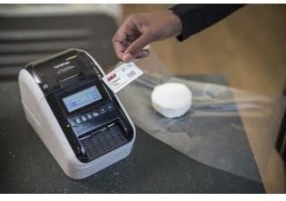 Brother QL820NWBc High Speed Desktop Label Printer | Wireless/USB 2.0| Address Labelling | Wide Format 4 Inch Labels | UK Plug