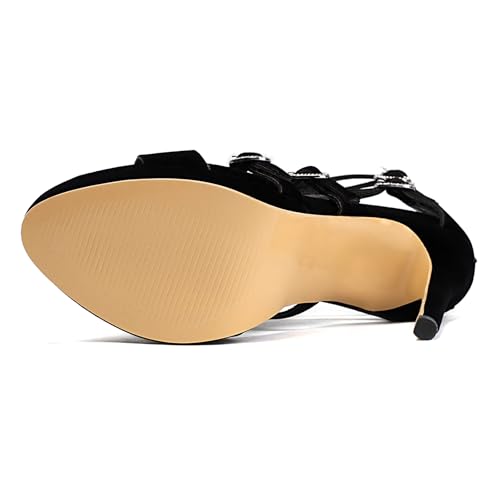 Women Roman Sandals Peep Toe Stiletto Heel3