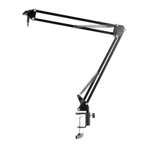 Pied de micro articulé Idéal pour le live streaming, le podcasting, le gaming et l'enregistrement de voix