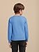 Haloumoning Boys Sweater Kids Fashion Long Sleeve Crewneck Knit Pullover Fall Winter Clothes 5-14 Years Blue