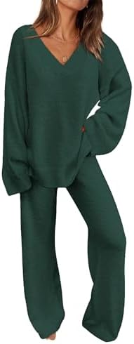 PRETTYGARDEN Lounge Sets for Women Two Piece Sweaters Pajama Set Fall Fashion 2025 Loungewear Outfits Matching Winter Clothes