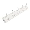 WUYUESUN Kledingrek Wandmontage jas of handdoekenrek met plank, wit en 5 haken Pakzaal, badkamer, keuken en garderobe…
