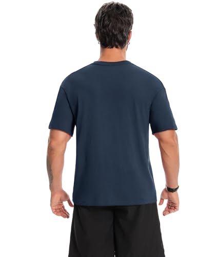 Image of Little Beauty 5 Pack Men's T-Shirts Crew Neck Short Sleeve Cotton Tee Casual Summer Tops