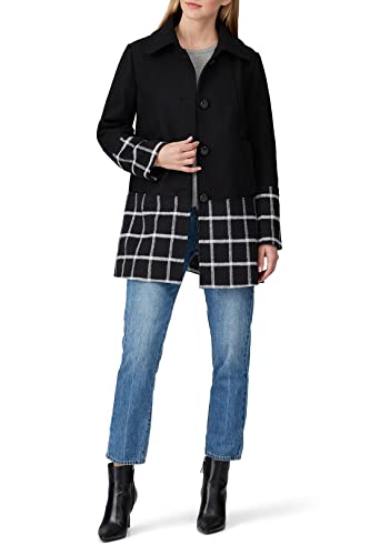 Slate & Willow Rent The Runway Pre-Loved Black Windowpane Wool Coat