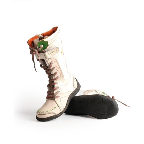 TMA EYES Women's Leather Casual Mid-Calf Boots Fashion Non-slip and Patchwork With Handstitching upper Boots4