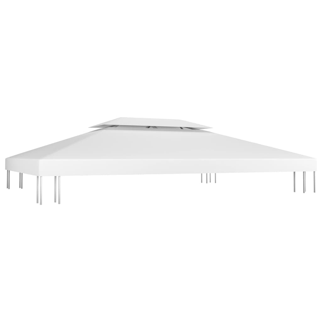 Toldo de cenador 2 niveles 310 g/m² 4x3 m blanco,Casa y jardín,Jardín,Artículos de exterior,Estructuras de exteriores,Accesorios para pabellones y cenadores,Cubiertas para carpas y cenadores-312077