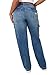True Religion Women's SN Cargo Denim Pant: Elevated Style with Functional Utility- Medium Wintry - 31