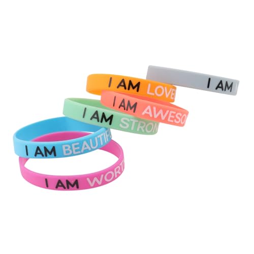 BESPORTBLE Unisex Silicone Wristband Set 6pcs Elastic Simple Fashionable Style for All