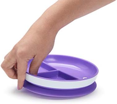 Munchkin Stay Put Divided Suction Plates (Purple/Blue)