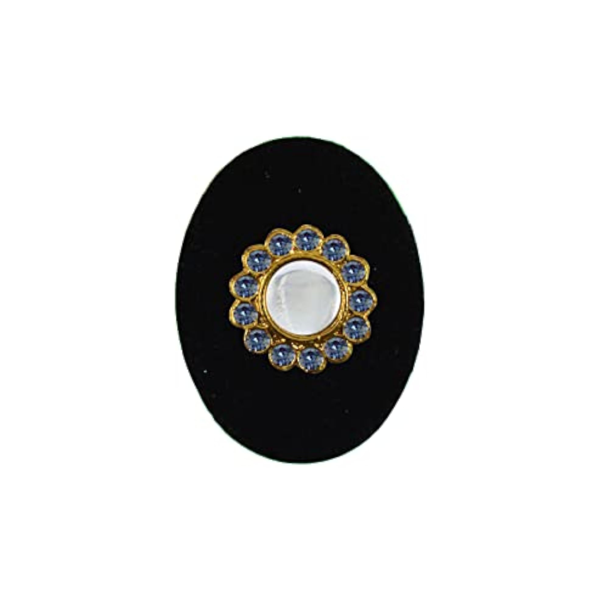 Kundun Stone Stud Sari Pin Brooch, Elegant Design