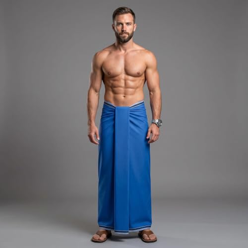 Image of Men's Cotton Lungi | Soft Breathable Wrap Around Lungi | Comfortable Daily & Home Wear for Men
