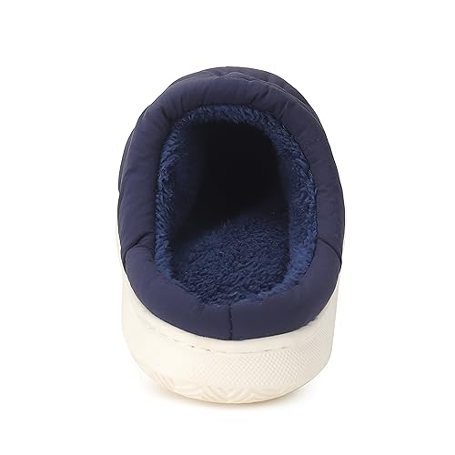 Image of CASSIEY Slippers for Mens Winter Home Indoor Outdoor Warm Thick Sole Waterproof down Cotton Slipper