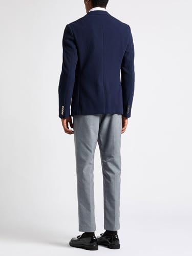 Men's Knitted Jacquard Blazer Double Breasted Buttons Suit Jacket Dinner Formal Coat2